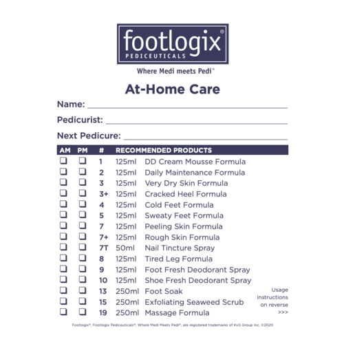 Footlogix Home care Prescription Pad