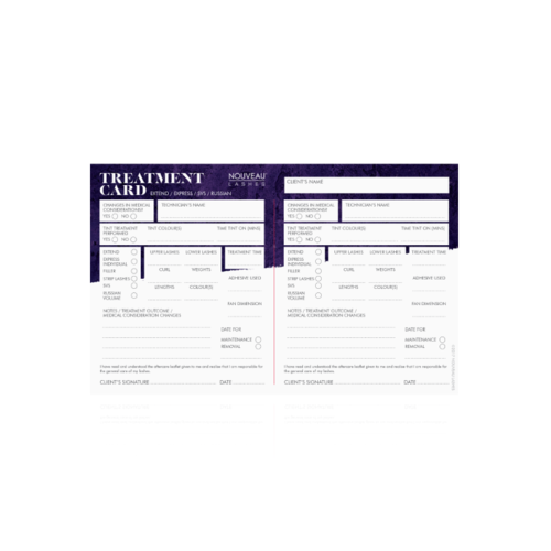 Treatment Record Card - Lash Extensions