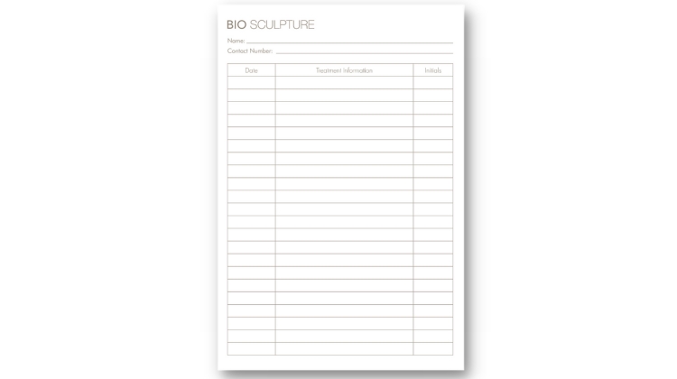 Evo Gel Resouces Client Consultation Cards Bio Sculpture Client Re-Fill ...